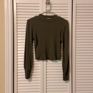 Cropped high neck sweater